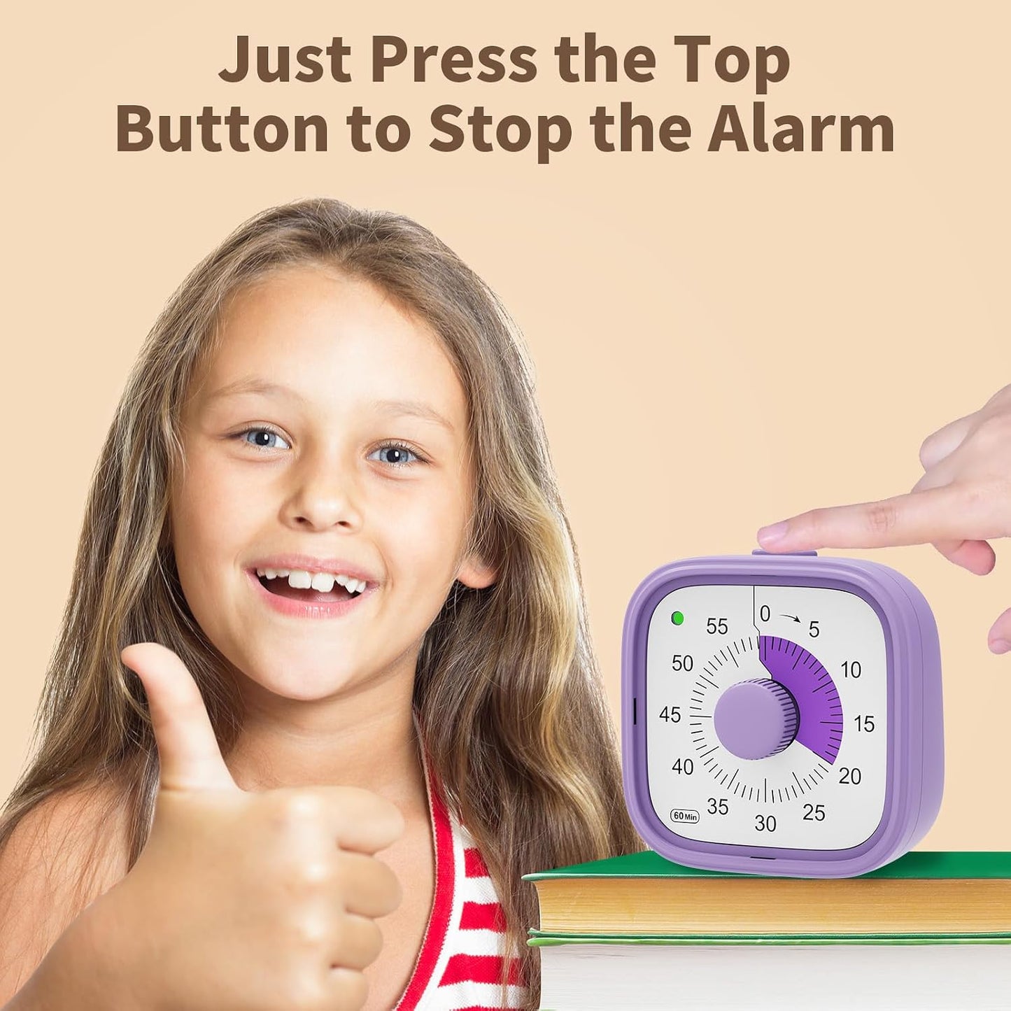 Visual Timer, Pomodoro Timers for Kids Adults, 60-Minute Countdown Desk Timer for Productivity, Silent ADHD Timer for Kids Toddlers, Kitchen for Cooking (Blue)