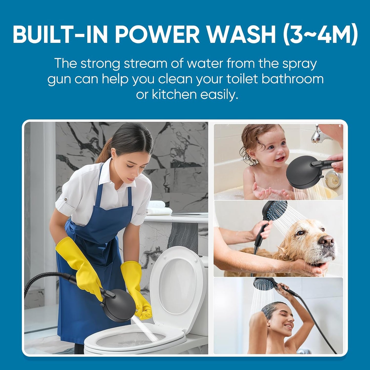 Cobbe Filtered Shower Head with Handheld, High Pressure 6 Spray Mode Showerhead with Filters, Water Softener Filters Beads for Hard Water - Remove Chlorine - Reduces Dry Itchy Skin, Chrome