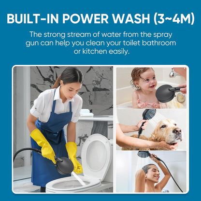 Cobbe Filtered Shower Head with Handheld, High Pressure 6 Spray Mode Showerhead with Filters, Water Softener Filters Beads for Hard Water - Remove Chlorine - Reduces Dry Itchy Skin, Chrome