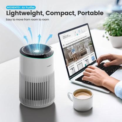 Air Purifiers for Bedroom Home for Smoke Pet Dander Odors 2 Pack Ivory
