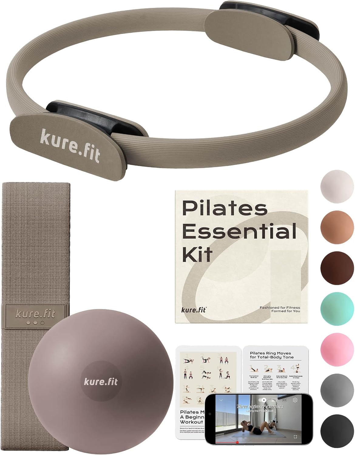 Pilates Kit | Pilates Equipment Set for Home Workouts | Accessories & Guide