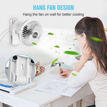 BESKAR Small Clip on Fan, 3 Speeds USB Fans with Strong Airflow, Clip & Desk Fans USB Plug in with Sturdy Clamp - Ultra Quiet operation for Office Dorm Bedroom Stroller
