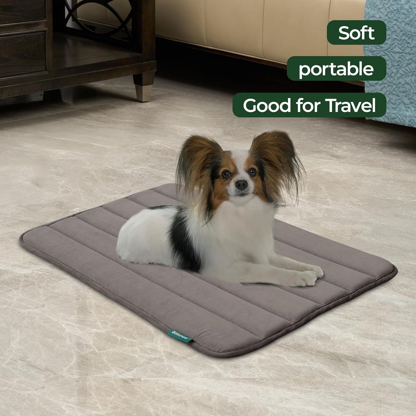 BALANCE Dog Crate Pad, Dog Foam Crate Mat Kennel Pad, Washable Water-Resistant Pet Bed Flat Dogs Cage Mat for Large Dogs