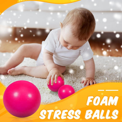 12 Pcs Blue Foam Stress Ball Squeeze Stress Relief Balls for Kids and Adults Hand Exercise Sensory Relief Toys for Anxiety ADHD Autism （Blue）