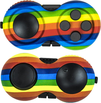 Original Fidget Toy Game, Rubberized Classical Controller Fidget Concentration Toy with 8-Fidget Functions and Lanyard - Excellent for Relieving Stress and Anxiety