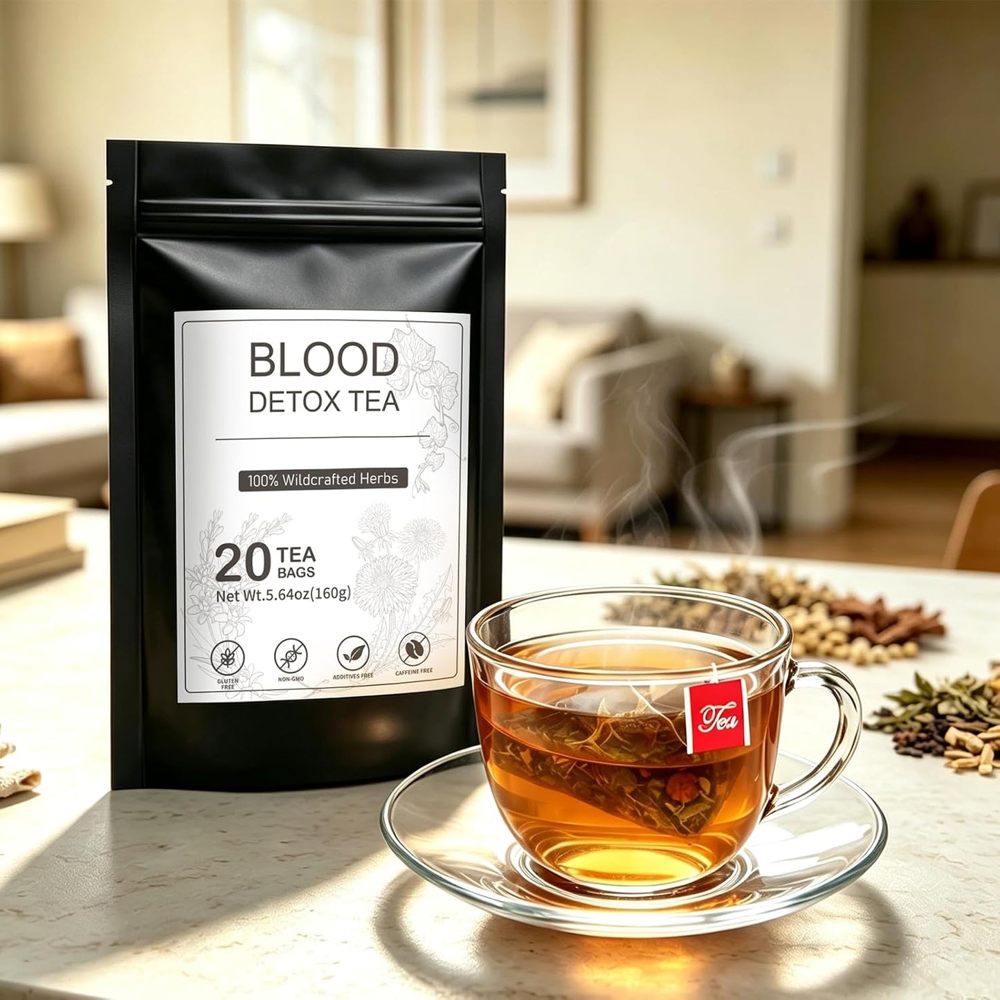 Loose Leaf Tea Sampler, 5 Natural Assorted Tea Gift Set For Tea Lovers