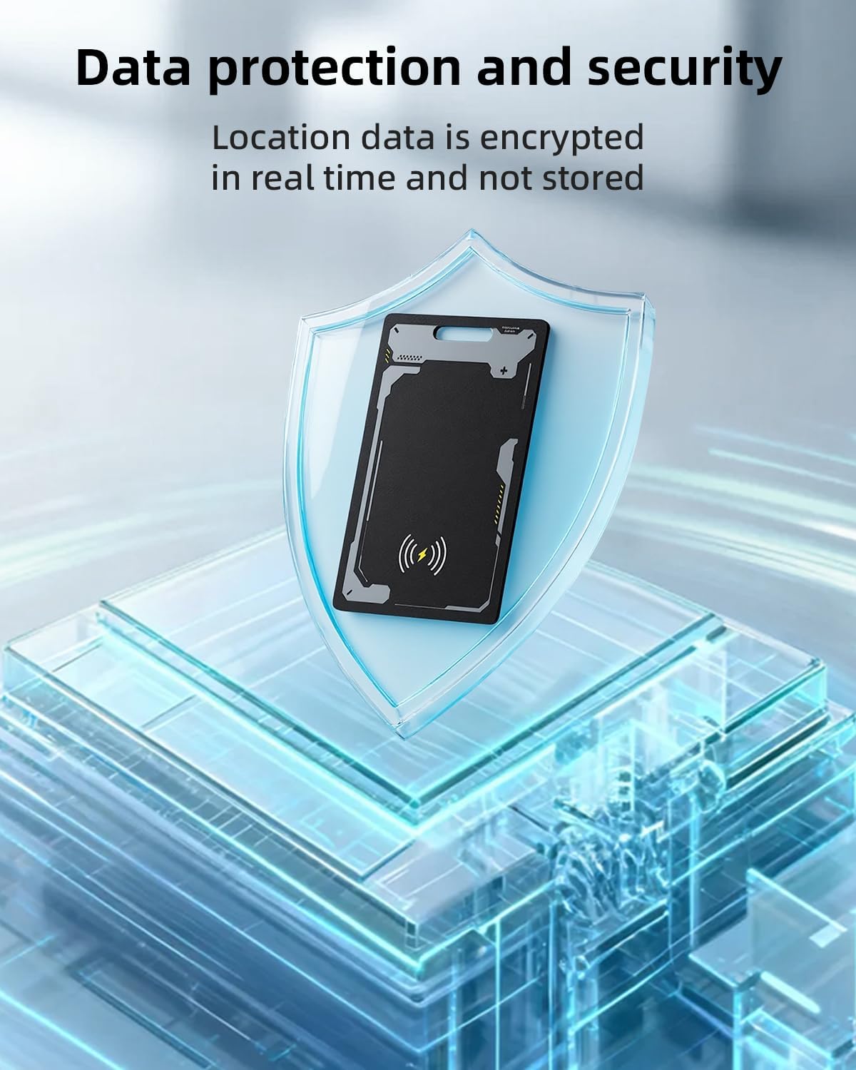 CooAoo Wallet Tracker Card Android, IP68 Waterproof Smart Card Luggage Tracker Compatible with Google Find Hub (Android Only), Rechargeable Item Locator Finder, Slim Tracking Card for Wallet, Black