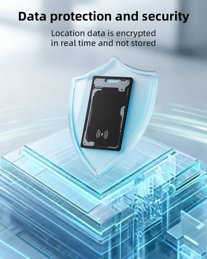CooAoo Wallet Tracker Card Android, IP68 Waterproof Smart Card Luggage Tracker Compatible with Google Find Hub (Android Only), Rechargeable Item Locator Finder, Slim Tracking Card for Wallet, Black