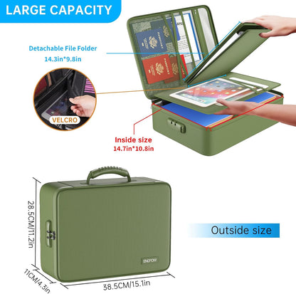 ENGPOW Fireproof File Organizer Bag with 13 Pockets Accordion File Folder