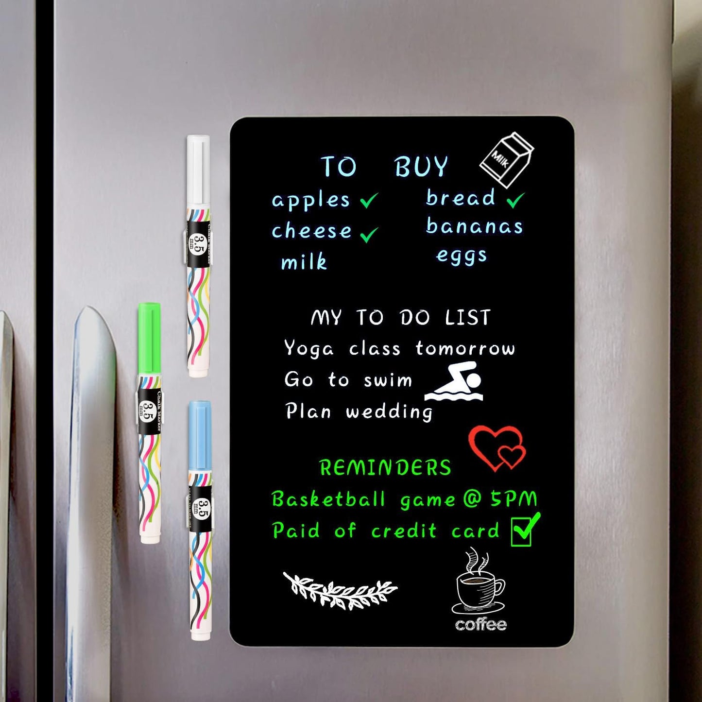 Magnetic Dry Erase Board Fridge Whiteboard Sheet 20"x13"
