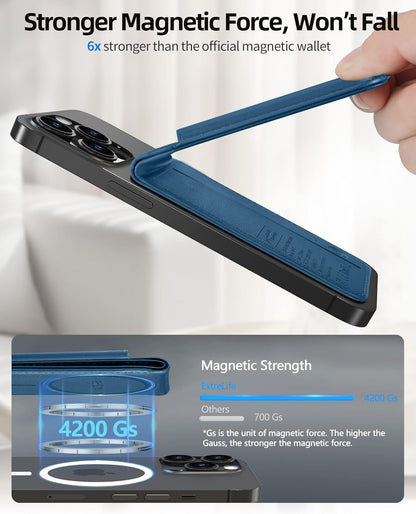 ExtreLife for Magsafe Wallet, Works with Apple Find My, 6 Cards Holder