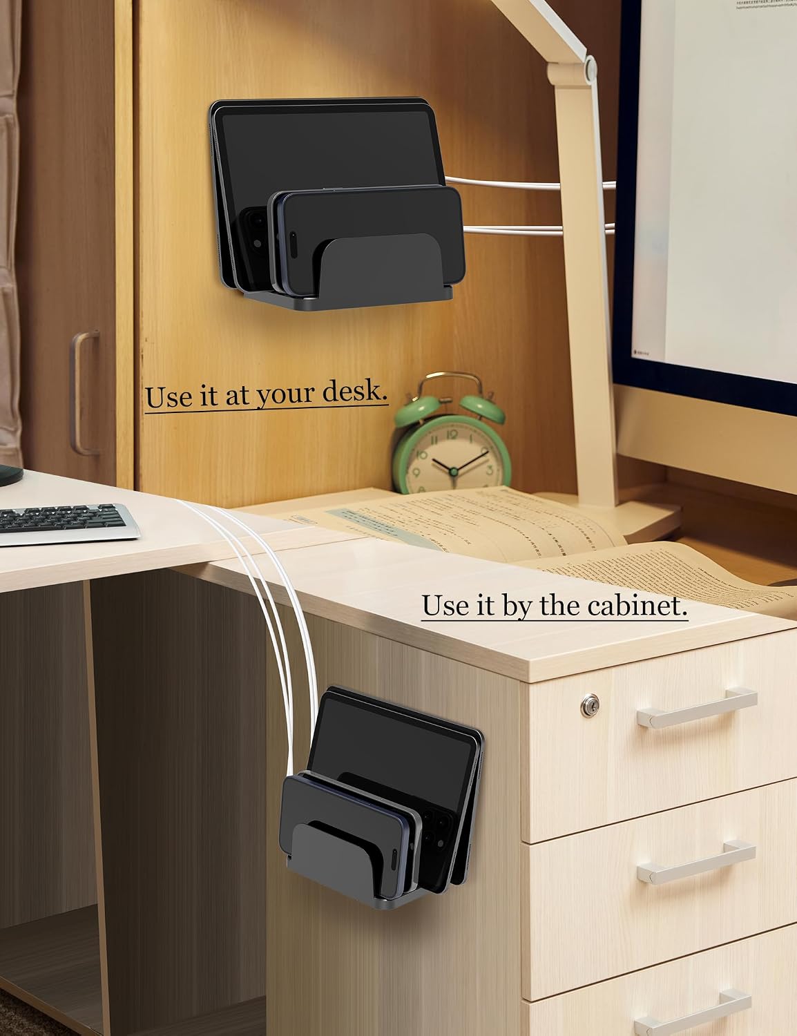 Wall Mount Phone Holder, (White)