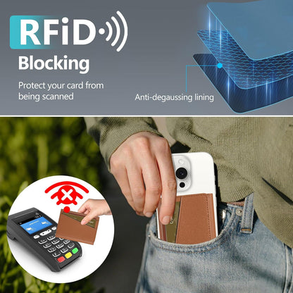 for Magsafe Wallet Work with Apple Find My, Strongest Magnetic Phone Wallet
