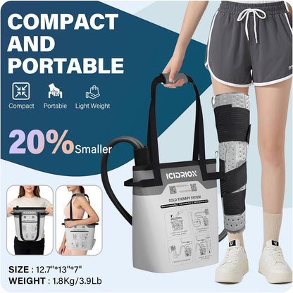 Cold Therapy Machine, Programmable Ice Machine for Shoulder After Surgery, Portable Shoulder Replacement Recovery System, Cryotherapy Pain Relief with Pad