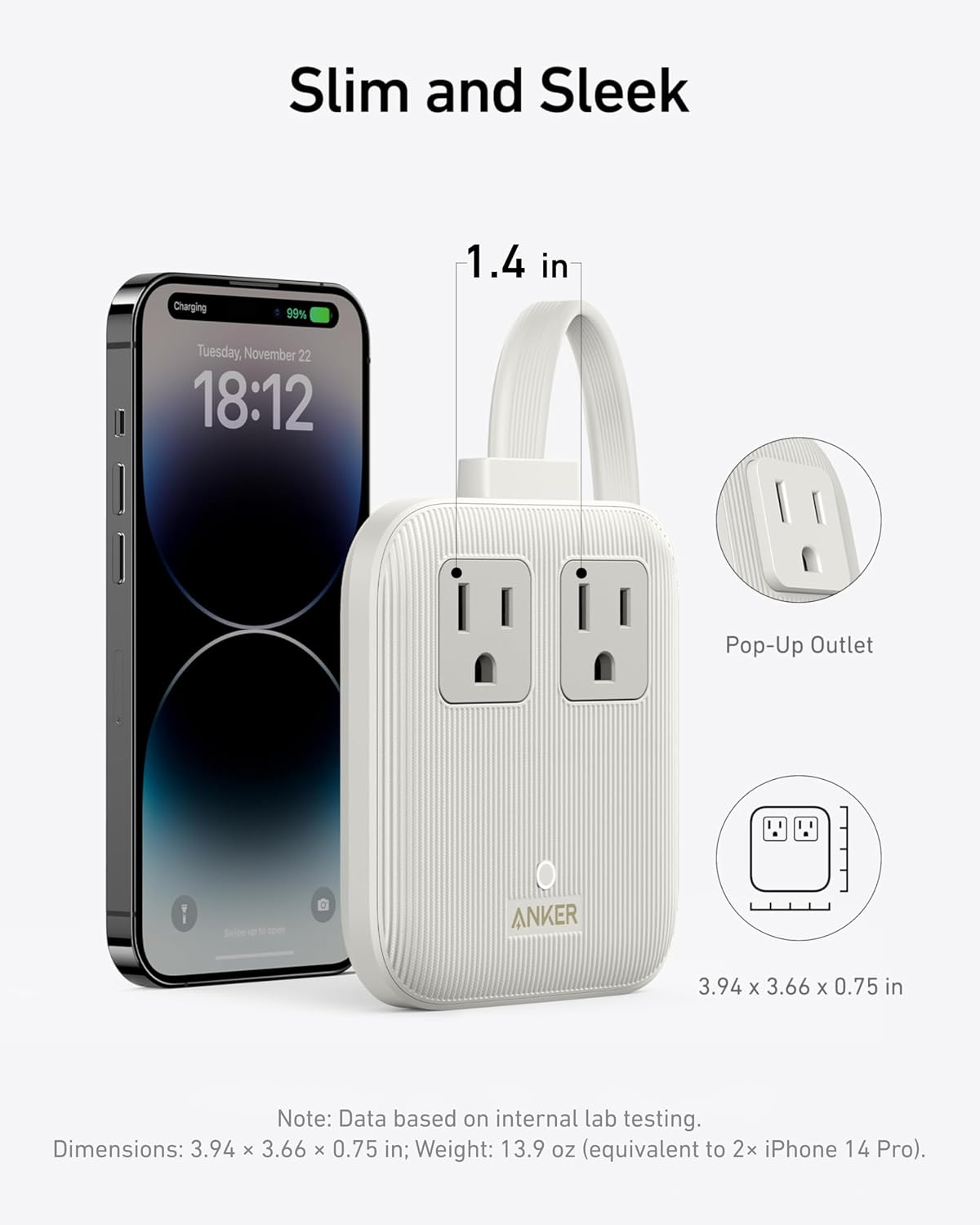 Anker Travel Power Strip, Anker Nano 67W Max 6-in-1 USB C Charger, 2 USB C