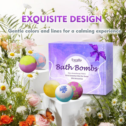 Bath Bombs for Women Gift Set, 15 Pcs Handmade Bubble Bathbombs, Shea & Coco Butter Dry Skin Moisturize, SPA Relaxing Gifts for Women & Men, Her, Girls, Wife, Birthday