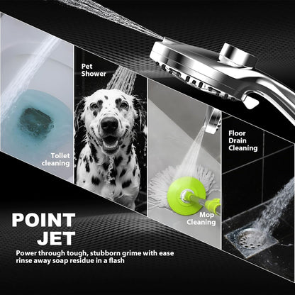 Rain Shower Head with filtered Handheld High Pressure rainfall Shower Heads with Handheld Spray Combo Adjustable one-piece stand daul shower head Built-in Magnetic Docking and Power Jets