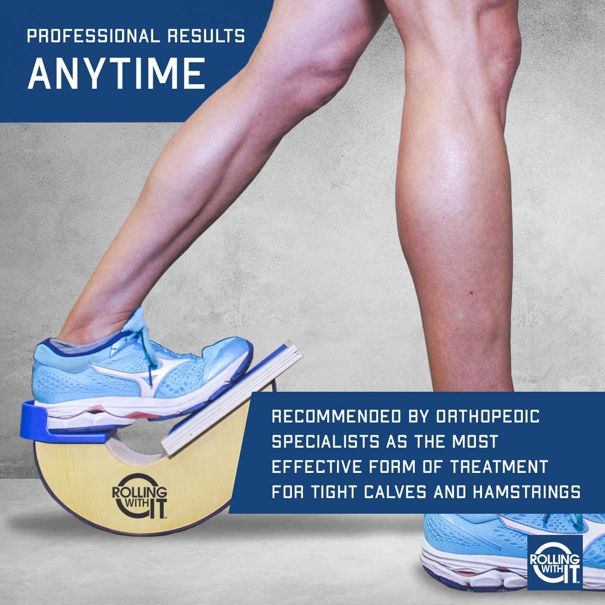 Rolling With It Premium Calf Stretcher and Foot Rocker for Plantar Fasciitis Relief, Achilles Tendonitis, Increase Mobility and Flexibility, Improve Range of Motion With our Foot Stretcher