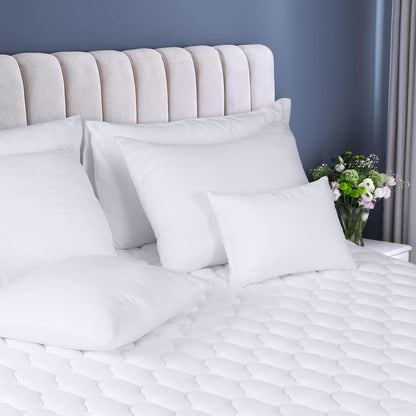 Utopia Bedding Waterproof Mattress Protector, Queen Mattress Pad, Noiseless Quilted Fitted Cover with Deep Pocket Stretches up to 16 Inches (White)