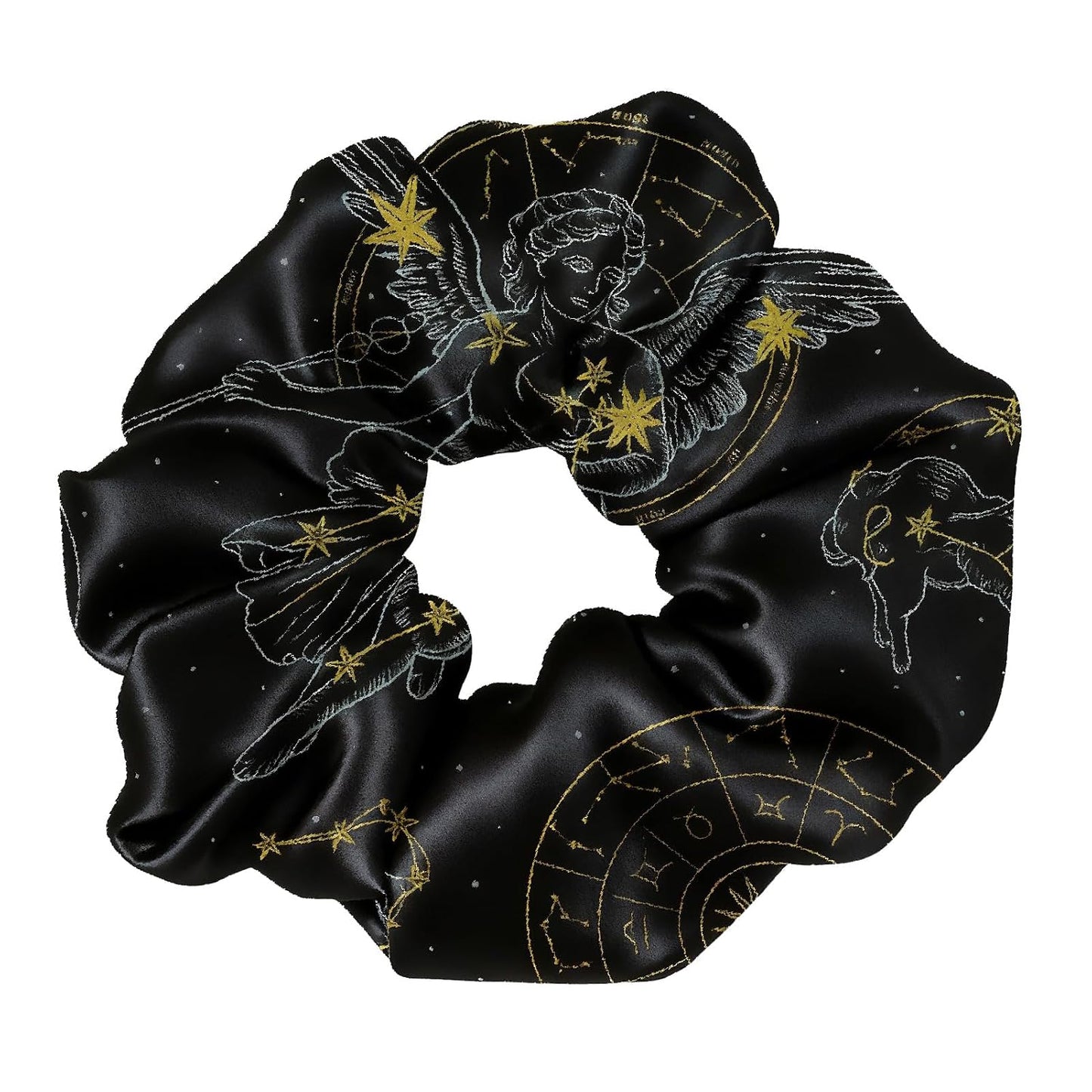 LILYSILK Silk Hair Scrunchies / Ties for Frizz & Breakage Prevention, 100% Mulberry, No Damage, Elastic ponytail Holders, 1Pc, Coffee - Colors A