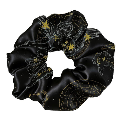 LILYSILK Silk Hair Scrunchies / Ties for Frizz & Breakage Prevention, 100% Mulberry, No Damage, Elastic ponytail Holders, 1Pc, Coffee - Colors A