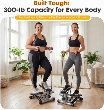 NEWBULIG Mini Stepper for Exercise at Home Stair Step Machine for Indoor Fitness Portable Home Gym Stepper for Full Body Workout 300lb Weight Capacity