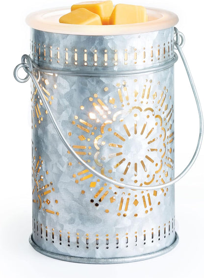 Candle Warmers ETC. Illumination Fragrance Warmer- Light-Up Warmer for Warming Scented Candle Wax Melts and Tarts or to Freshen Room, White Harmony