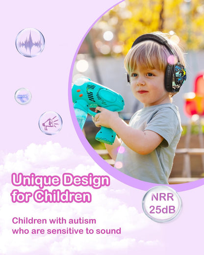 ZOHAN EM030 Kids Ear Protection, Noise Cancelling Headphones Ear Muffs for Autism Sensory, Safety Noise Reduction Hearing Protection for Monster Truck/Concerts/Fireworks/Air Shows