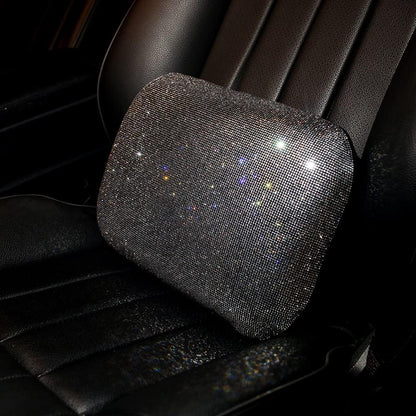Carwales Emulsion Lumbar Support Pillow for Car Driving Seat Relax Soft Lower Back Support Home Office Chair Cushion Desk Accessories Waist Pain Relief Black