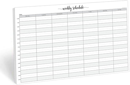 321Done Weekly Schedule Planning Notepad - 50 Sheets 11x17 Size - Mon-Sun Hourly Appointment Productivity Weekly Planner Tear-Off Note Pad, Made in USA
