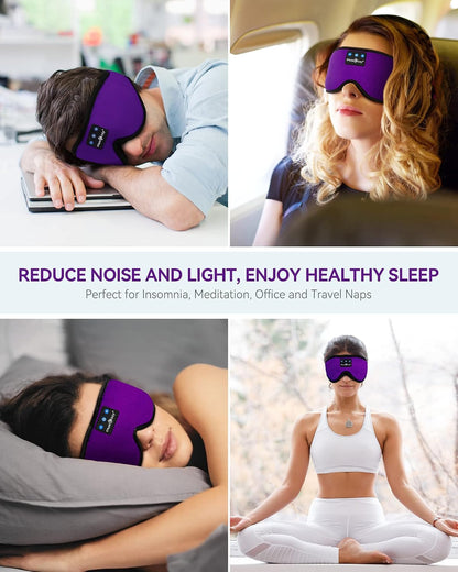 MUSICOZY Sleep Headphones, Bluetooth 5.4 Sleep Mask Headband Headphones Sleeping Eye Mask, Wireless Music Earbuds Earphones with HD Stereo Speakers for Side Sleepers, Cool Gadgets Unique Gift