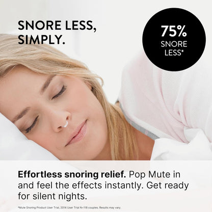 Mute Nasal Dilator Snoring Solution | Starter Pack 3 Sizes | Snore Less & Sleep Better | Nasal Strip Alternative | Comfortable Breathing Aids for Better Sleep & Improved Airflow