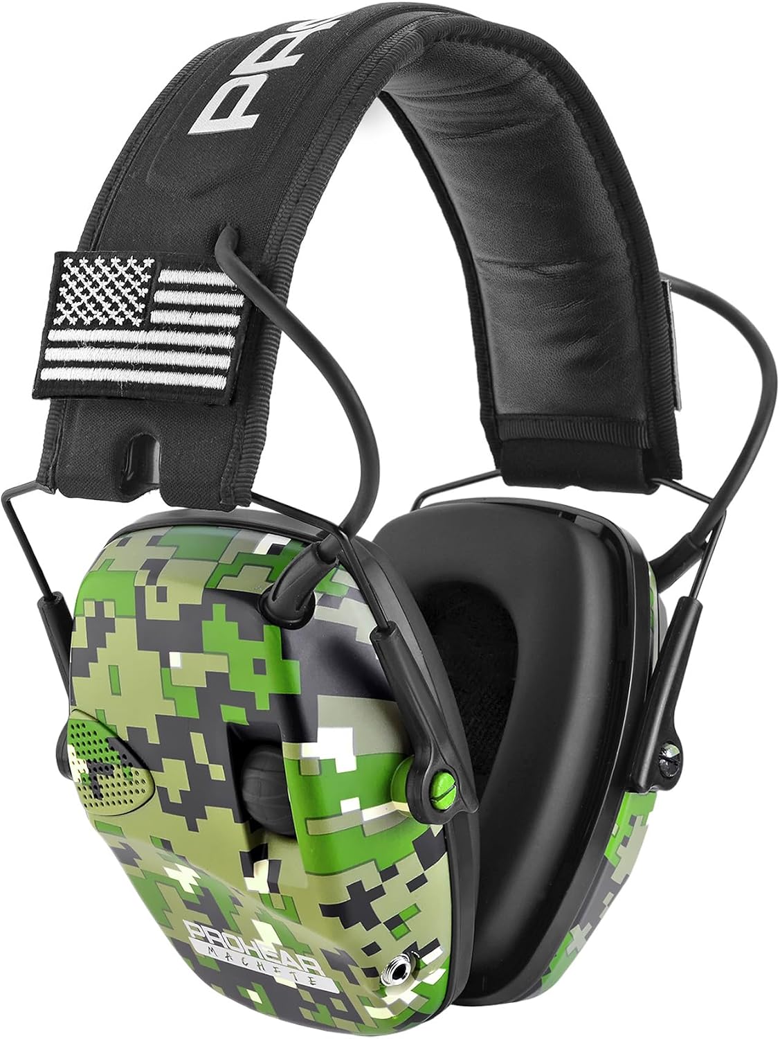 PROHEAR Electronic Ear Protection for Shooting with 4X Sound Amplification, Gun Range Hearing Protection Muffs, NRR 23dB Noise Reduction Headphones for Hunting, Green