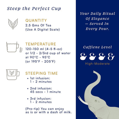 Herbs & Kettles Double Bergamot Earl Grey Tea ,1.06 oz | Whole Leaf Assam Black Tea Infused with Italian Bergamot Oil | Premium Loose Leaf Earl Grey with Smooth Citrus Aroma & Velvety Finish | Makes 12–14 Servings, 20-30 Cups | Gourmet Tea Gift