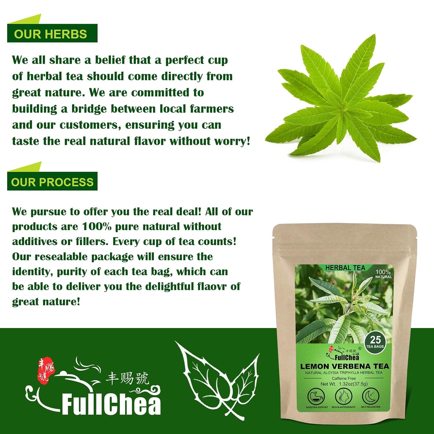 FullChea - Dandelion Leaf & Root Tea Bags, 50 Teabags, 2g/bag - Natural Dandelion Herbal Tea for Liver & Kidney Health - Non-GMO - Caffeine-free - Support Digestion & Boost Immune System