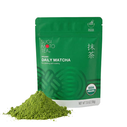 SUGIMOTO TEA Japanese Organic Matcha Latte Blend Mix 4.23 oz