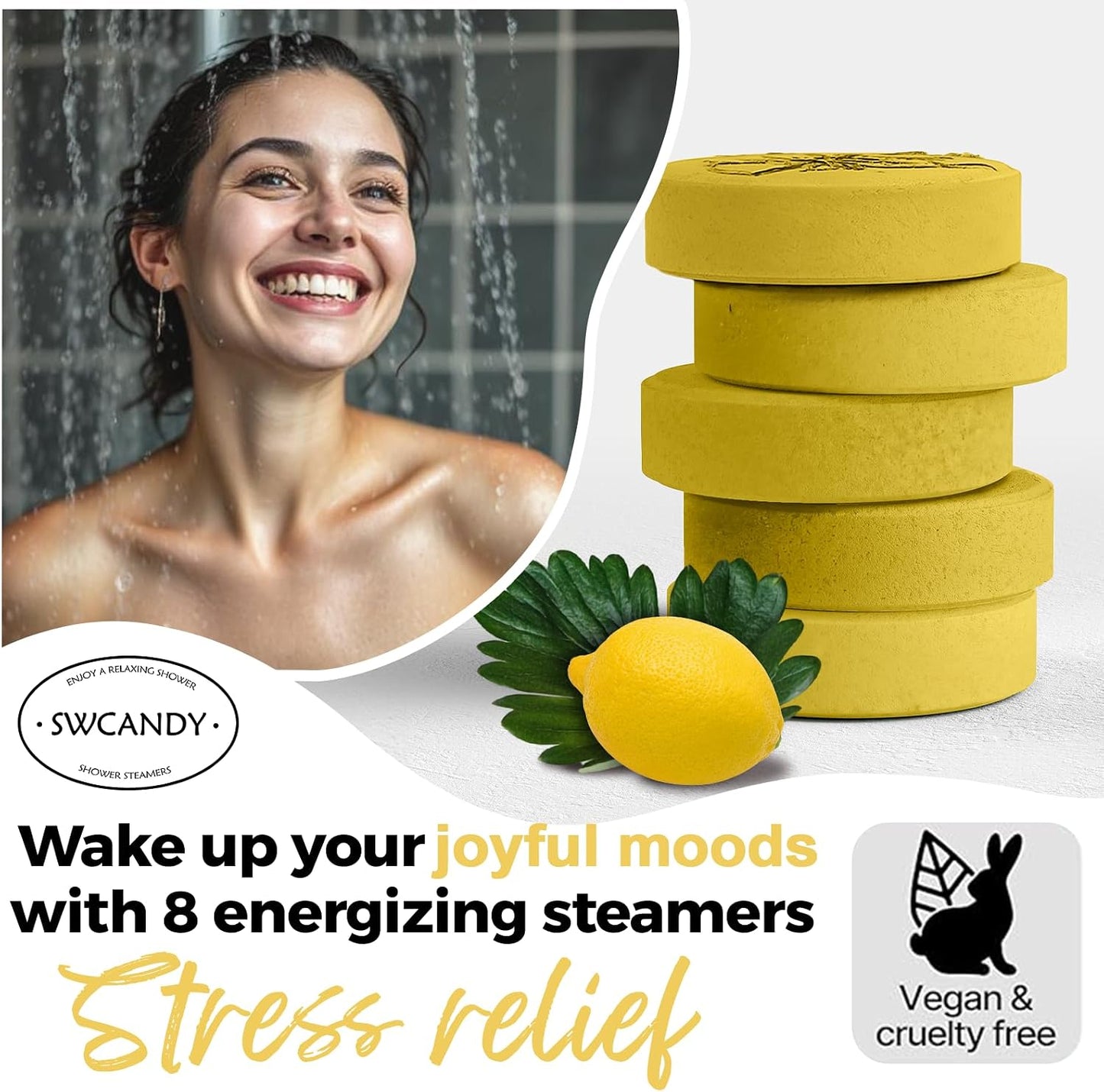 Shower Steamers Aromatherapy Birthday Gifts for Women - SWCANDY 8 Pcs Travel Essentials, Hotel Shower Spa Holidays Mom Wife Grandma Sister Her Self Care Relaxation with Natural Essential Oils Home