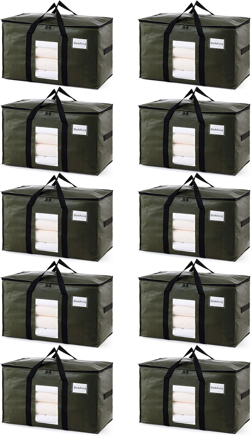 TAILI Blue Extra Large Moving Bags,Storage Bags with Visible Window