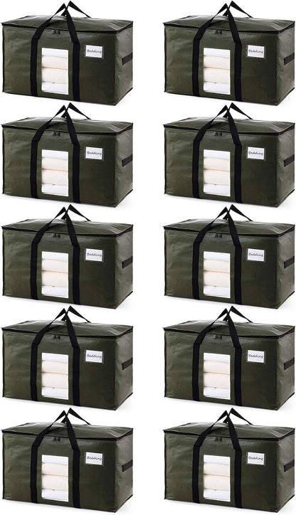 TAILI Blue Extra Large Moving Bags,Storage Bags with Visible Window