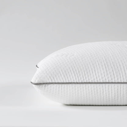 Saatva Cloud Memory Foam Pillow - Gel-Infused Shredded Memory Foam Fill - Standard Loft (4"-5") Contouring Pillow - for Any Sleep Position - 1 Pack, Queen (28"x16")