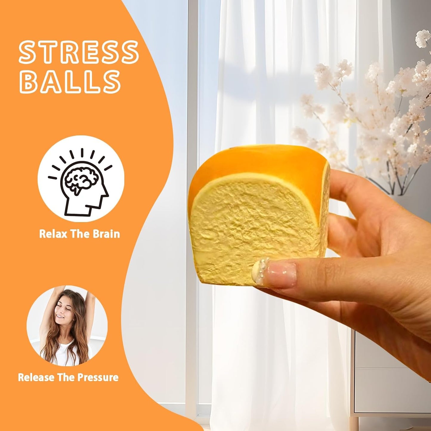Butter Slow Rising Squishy，Squishy Toy,Dumpling Stress Balls，PU Materia Fidget Toy for Office or Party Favor