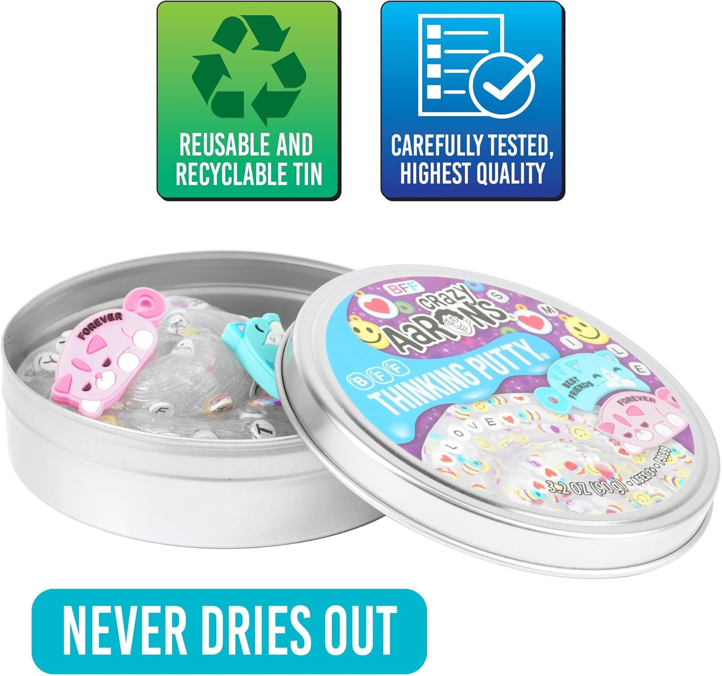 Crazy Aaron's(r) Get Ready with Me Thinking Putty - Made in USA