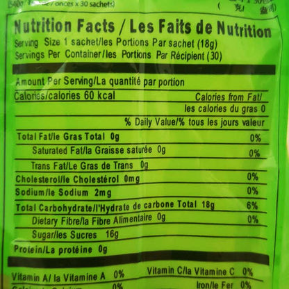 Honsei Instant Ginger Honey Tea (30 Sachets) 18G/0.63oz- Product of Singapore