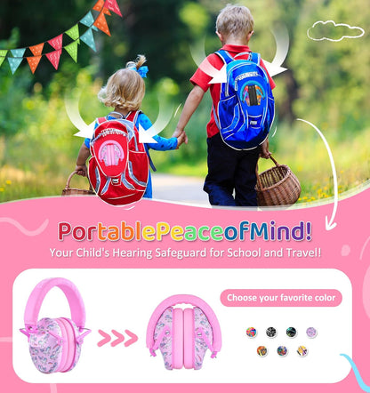 PROHEAR 032 Kids Ear Protection – Ear Muffs for Noise Reduction, 25NRR Noise Cancelling Headphones for Kids,Toddlers, Autism, Sensory Use, Hearing Protection – Orange