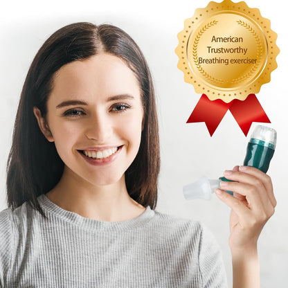 Giyosk Breathing Exercise Device for Lungs, Lung Expansion and Mucus Relief Device, Portable Expiratory Breathing Exerciser with A Set of Accessories, Breathing Trainer for Lung Cleanse(Green)