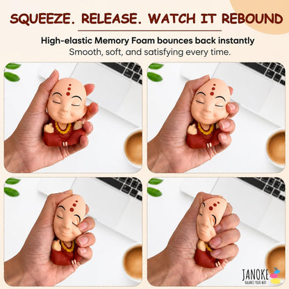 Funny Stress Balls for Adults - Zen Style Squishy Squeeze Toy, Hilarious Gag Gift for Coworkers, Men & Women – Unique Stress Relief Desk Toy