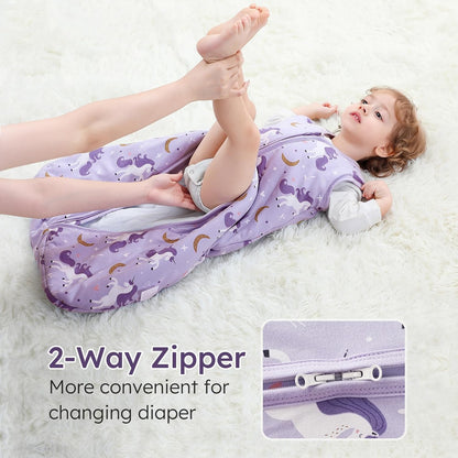 Yoofoss Baby Sleep Sack Baby Wearable Blanket 100% Cotton 2-Way Zipper Toddler Sleeping Sack