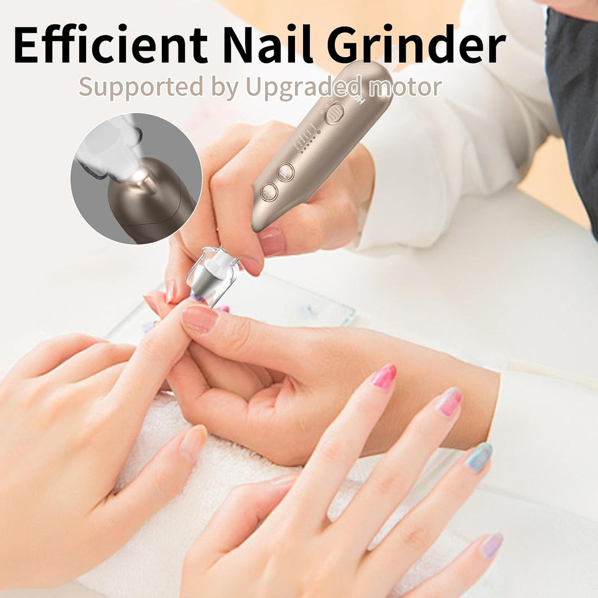 Hoxida Nail Drill Grinder for Senior Thick Toenail Manicure Pedicure Kit