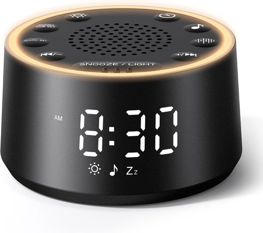 Dreamegg D1 Nova Sound Machine Alarm Clock for Sleep, White Noise