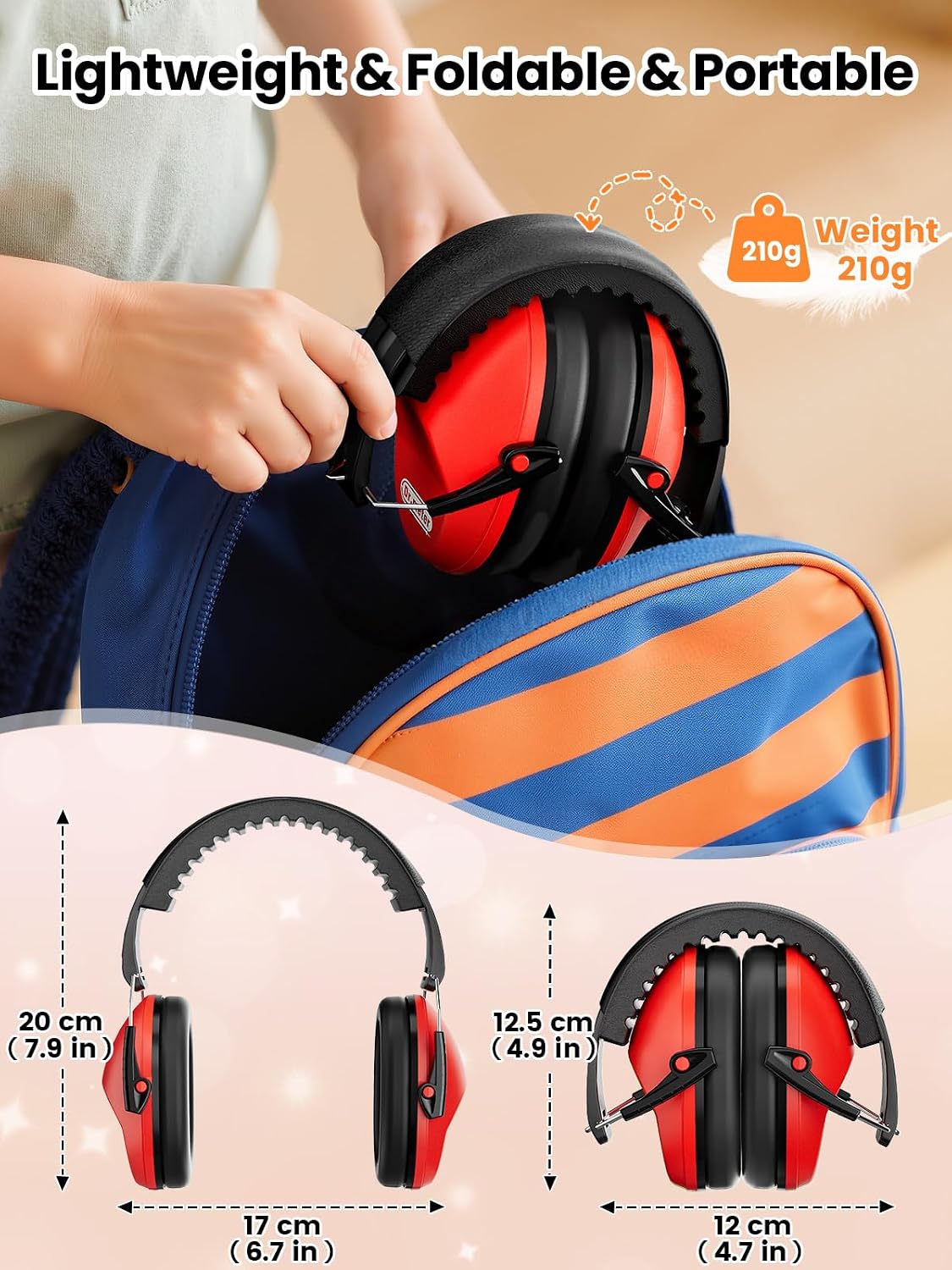 Dr.meter Ear Muffs for Noise Reduction: 27.4SNR Noise Cancelling Headphones for Kids Adults, EM100 Adjustable Hearing Protection Earmuffs for Monster Jam, Autism Sensory, Concerts, Fireworks